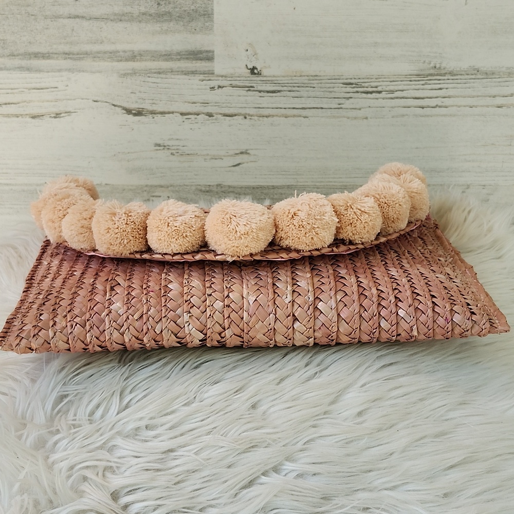 NWT SHIRALEAH FORTUNA STRAW CLUTCH - Picture 5 of 11